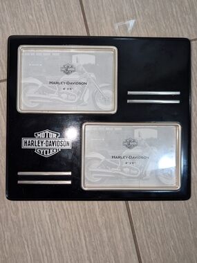 Harley-Davidson Double 4x6 Black Photo Frame